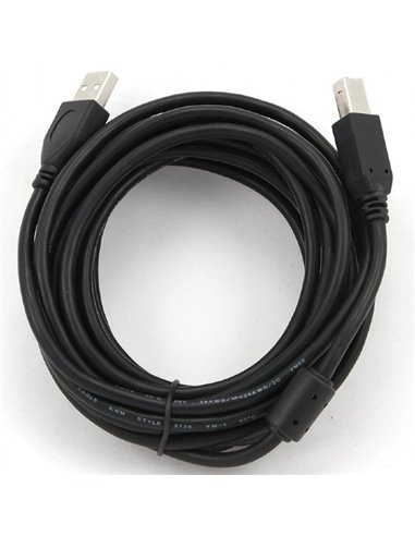 Cablu de comunicație Cablexpert CCF-USB2-AMBM-15, USB Type-A/USB Type-B, 4,5m, Negru