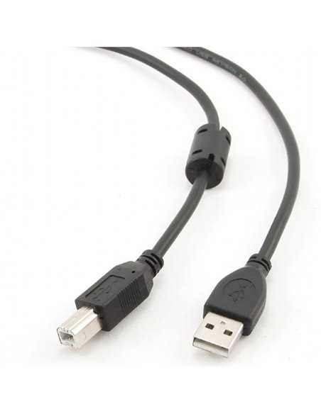 Cablu de comunicație Cablexpert CCF-USB2-AMBM-15, USB Type-A/USB Type-B, 4,5m, Negru