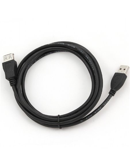 Cablu prelungitor Cablexpert CCP-USB2-AMAF-6, USB Type-A (M)/USB Type-A (F), 1,8m, Negru