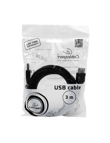 Удлинитель Cablexpert CCP-USB2-AMAF-10, USB Type-A (M)/USB Type-A (F), 3м, Чёрный