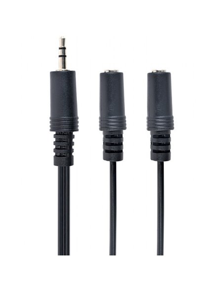 Cablu audio Cablexpert CCA-415, 3.5mm 3-pin (M) - 2x 3.5mm 3-pin (F), 5m, Negru