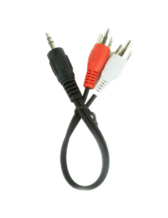 Аудио адаптер Cablexpert CCA-458/0.2, 3.5mm 3-pin (M) - 2x RCA (M), 0,2м, Чёрный 2