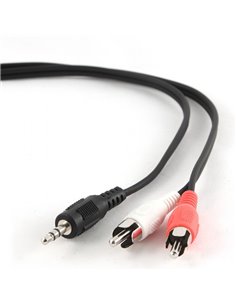 Cablu audio Cablexpert CCA-458-2.5M, 3.5mm 3-pin (M) - 2x RCA (M), 2,5m, Negru 2