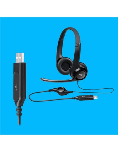 Căști Logitech H390, Negru