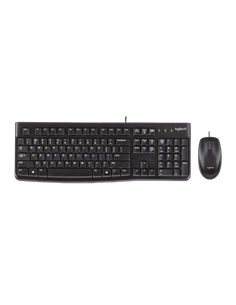 Клавиатура и мышь Logitech MK120, Проводное, Чёрный