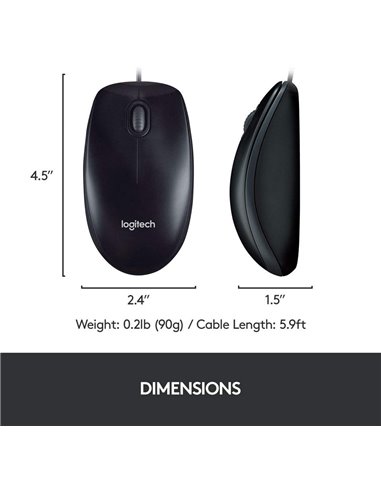 Клавиатура и мышь Logitech MK120, Проводное, Чёрный