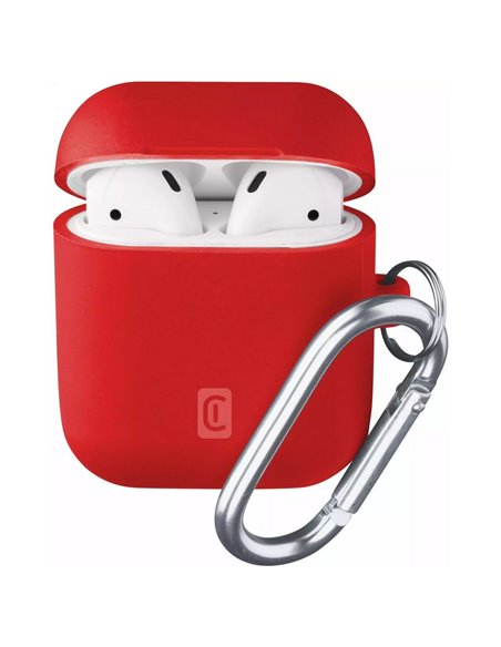 Husă pentru Airpods Cellularline Bounce - AirPods 1 & 2, Roșu
