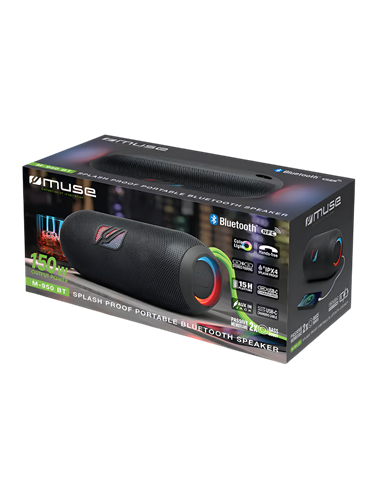 Портативная колонка MUSE M-950 BT, Чёрный