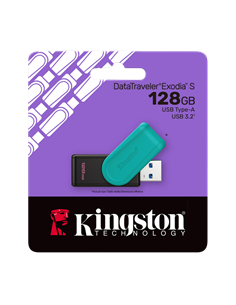 USB Flash накопитель Kingston DataTraveler Exodia S, 128Гб, Черный | Зелёный 2