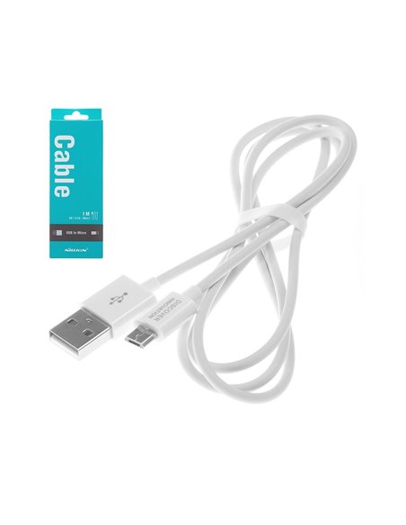 Кабель для зарядки и синхронизации Nillkin MicroUSB high quality Cable, USB Type-A/micro-USB, 1,2м, Белый