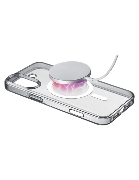 Чехол Cellularline Gloss Mag - iPhone 16, Прозрачный