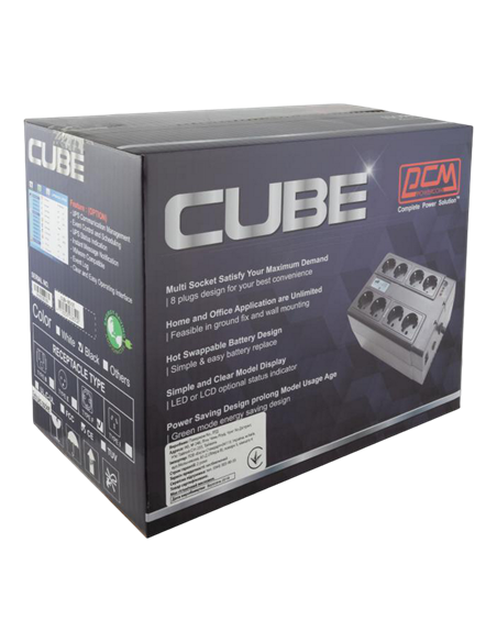 Источник бесперебойного питания PCM CUB-1000E, Не в сети, 1000VA, Башня