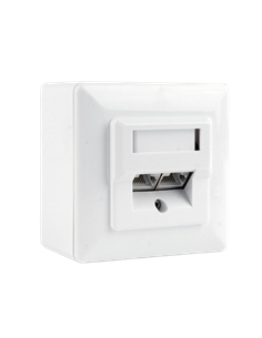 Priză pentru montare pe perete Cablexpert MVS-2S6-01, Alb 2