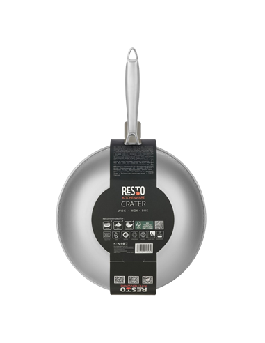 Сковорода WOK RESTO 95004, 28см, Нержавеющая сталь