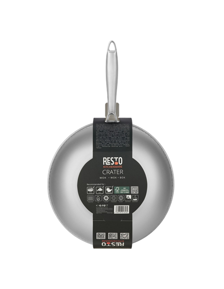 Сковорода WOK RESTO 95004, 28см, Нержавеющая сталь