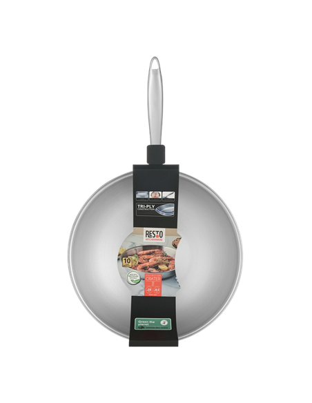 Tigaie WOK RESTO 95004, 28cm, Oțel inoxidabil