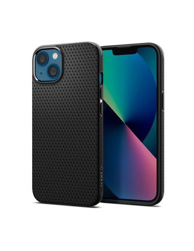 Husă Spigen iPhone 13, Liquid Air, Negru mat