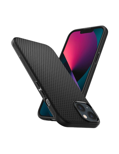Husă Spigen iPhone 13, Liquid Air, Negru mat