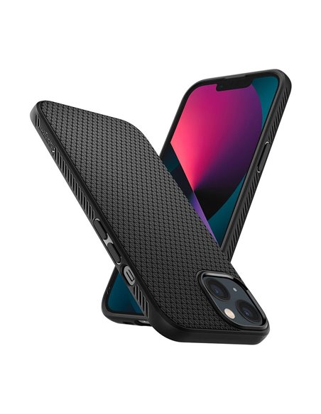 Husă Spigen iPhone 13, Liquid Air, Negru mat