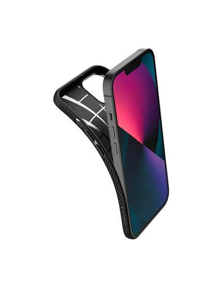 Husă Spigen iPhone 13, Liquid Air, Negru mat