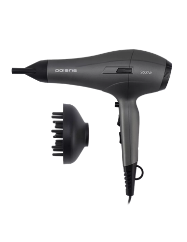 Фен Polaris PHD2600AСi, 2600Вт, Графитовый