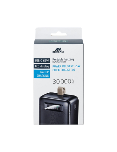 Acumulator extern Rivacase VA1083, 30000mAh, Negru