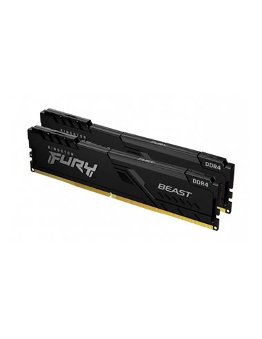 Оперативная память Kingston FURY Beast, DDR4 SDRAM, 3600 МГц, 16Гб, KF436C17BBK2/16