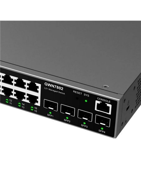 Switch de rețea Grandstream GWN7802, 16x 10/100/1000 Mbps