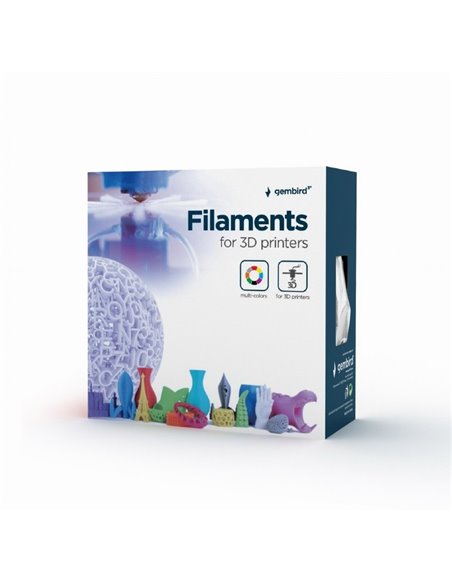 Filament pentru imprimantă 3D Gembird 3DP-ABS1.75-01-W, ABS, Alb , 1.75 mm, 1 kg