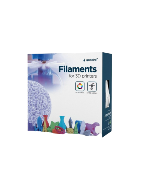 Filament pentru imprimantă 3D Gembird 3DP-ABS1.75-01-W, ABS, Alb , 1.75 mm, 1 kg