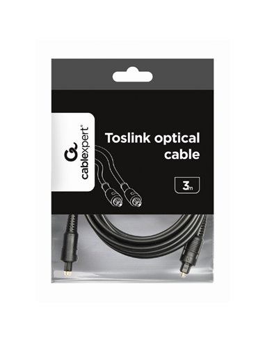 Аудиокабель Cablexpert CC-OPT-3M, Toslink - Toslink, 3м, Чёрный