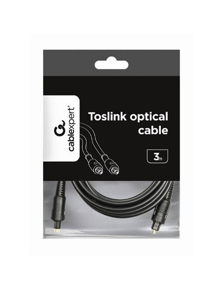 Аудиокабель Cablexpert CC-OPT-3M, Toslink - Toslink, 3м, Чёрный
