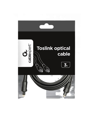 Аудиокабель Cablexpert CC-OPT-3M, Toslink - Toslink, 3м, Чёрный