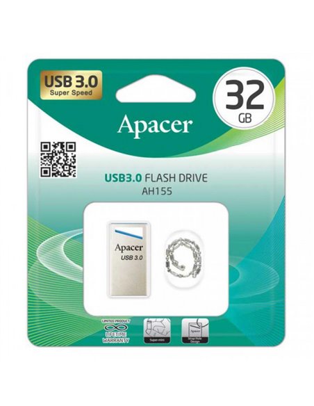 Memorie USB Apacer AH155, 32GB, Argintiu/Albastru
