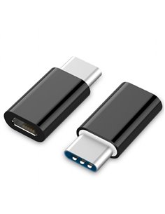 Адаптер Cablexpert A-USB2-CMmF-01, micro-USB (F)/USB Type-C, 0,3м, Чёрный 2
