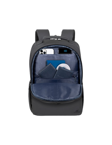 Rucsac Rivacase 8435, 15.6", Eco-Friendly rPET Poliester, Negru