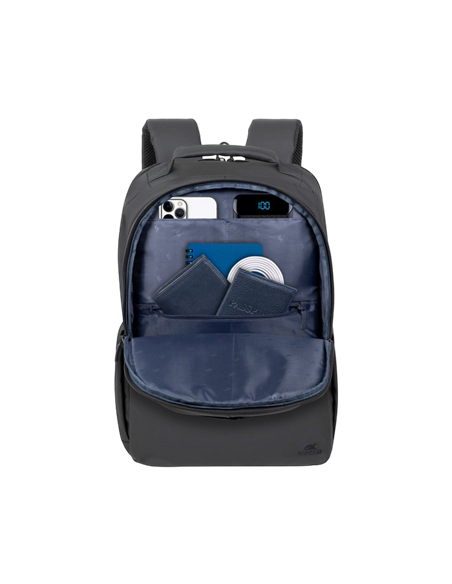 Rucsac Rivacase 8435, 15.6", Eco-Friendly rPET Poliester, Negru