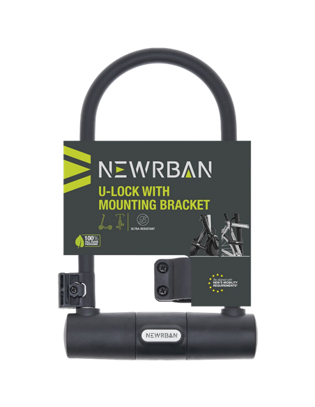Lacăt Newrban U-lock with mounting bracket, Negru