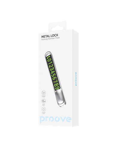 Cartela de parcare Proove Metal Lock, Argintiu