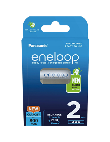 Acumulatori Panasonic BK-4MCDE/2CP, AAA, 800mAh, 2buc.