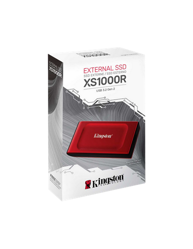 Внешний портативный SSD накопитель Kingston XS1000, 1 ТБ, Красный (SXS1000R/1000G)