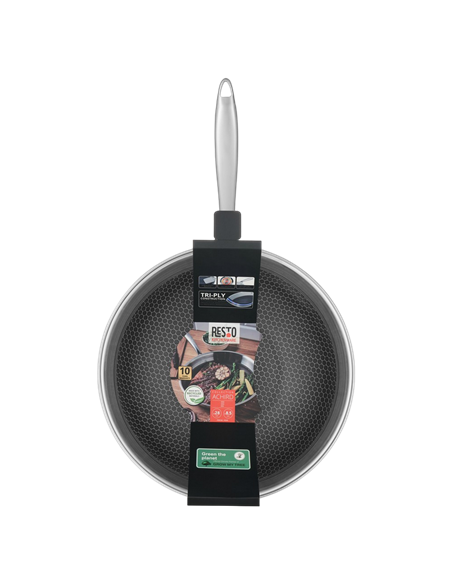 Tigaie WOK RESTO 95349, 28cm, Oțel inoxidabil