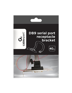 Receptacul pentru port serial DB9 pe suport Cablexpert CC-DB9ML-01, Auriu 2