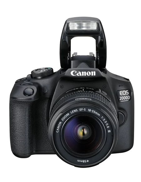 Aparat foto DSLR Canon EOS 2000D & EF-S 18-55mm  f/3.5-5.6 IS II KIT