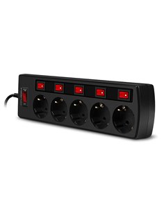 Prelungitor electric SVEN SF-05PL, 5 Prize, 3m, Negru 2