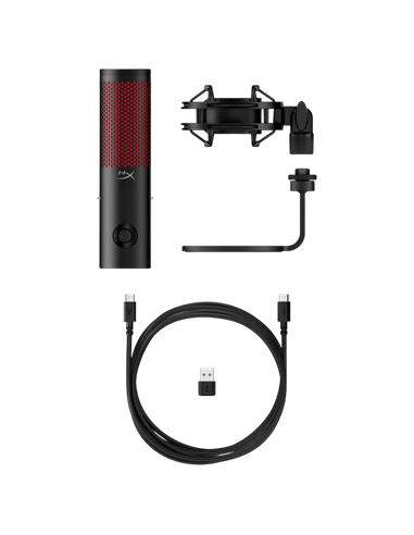 Microfon Gaming HyperX QuadCast 2, Cu fir, Negru