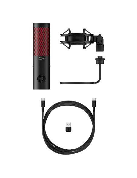 Игровой Микрофон HyperX QuadCast 2, Проводной аналоговый, Чёрный