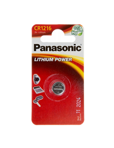 Дисковые батарейки Panasonic CR-1216EL, CR1216, 1шт.