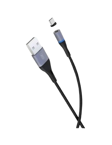 Кабель для зарядки и синхронизации XO NB125, USB Type-A/USB Type-C, 1м, Чёрный