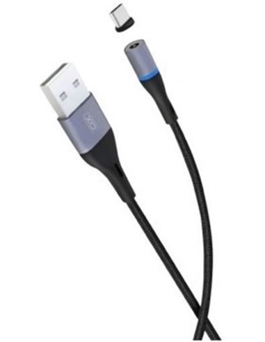 Cablu încărcare și sincronizare XO NB125, USB Type-A/USB Type-C, 1m, Negru